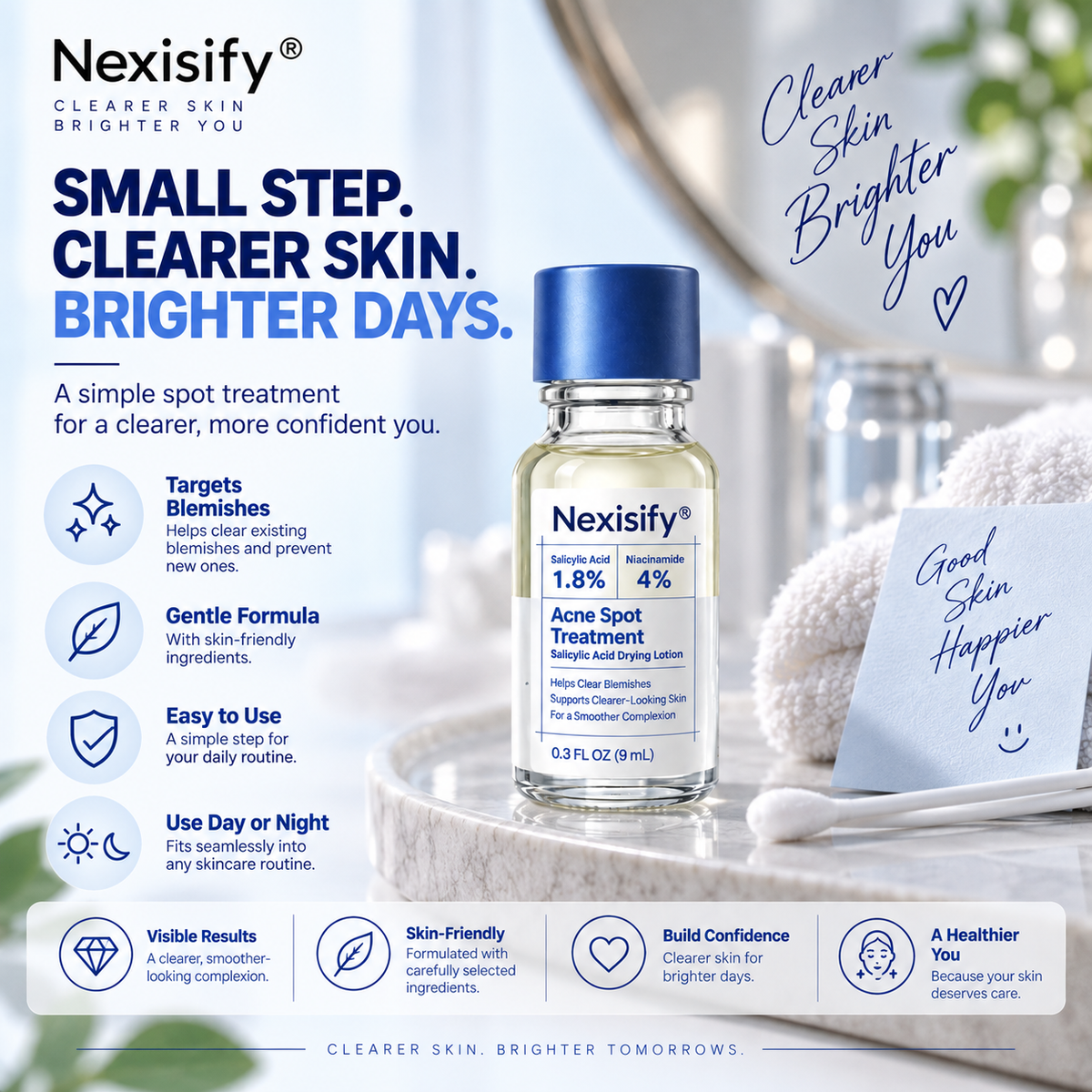 Nexisify® Salicylic Acid Acne Spot Treatment – Clarifying Drying Lotion