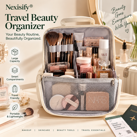 Nexisify® Travel Beauty Organizer