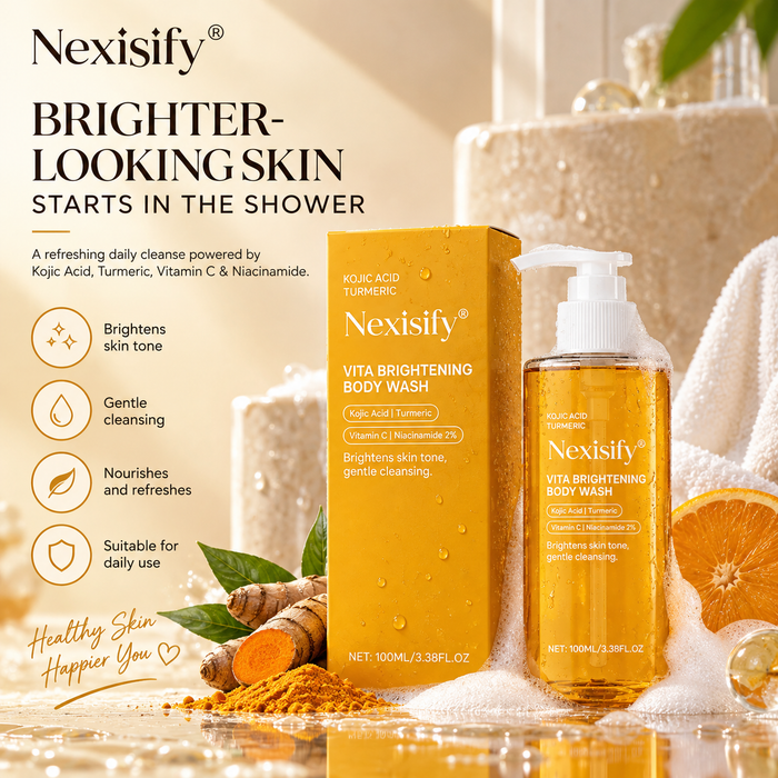 Nexisify® Kojic Acid & Turmeric Brightening Body Wash – Vitamin C + Niacinamide