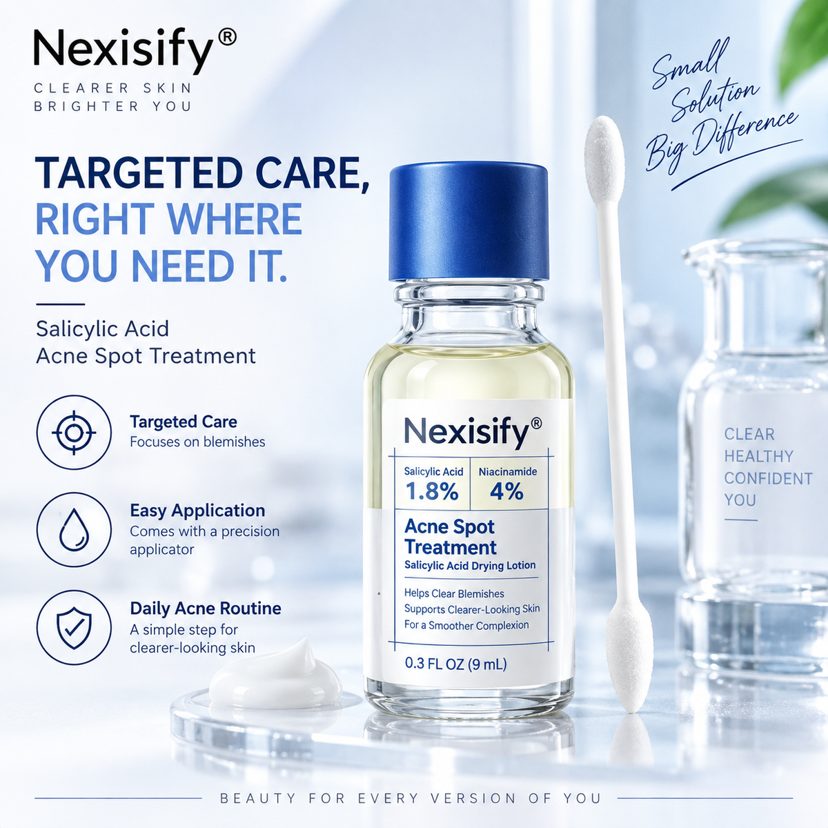 Nexisify® Salicylic Acid Acne Spot Treatment – Clarifying Drying Lotion