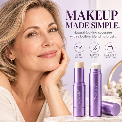 Nexisify® 2-in-1 Full-Coverage Foundation Stick with Blending Brush