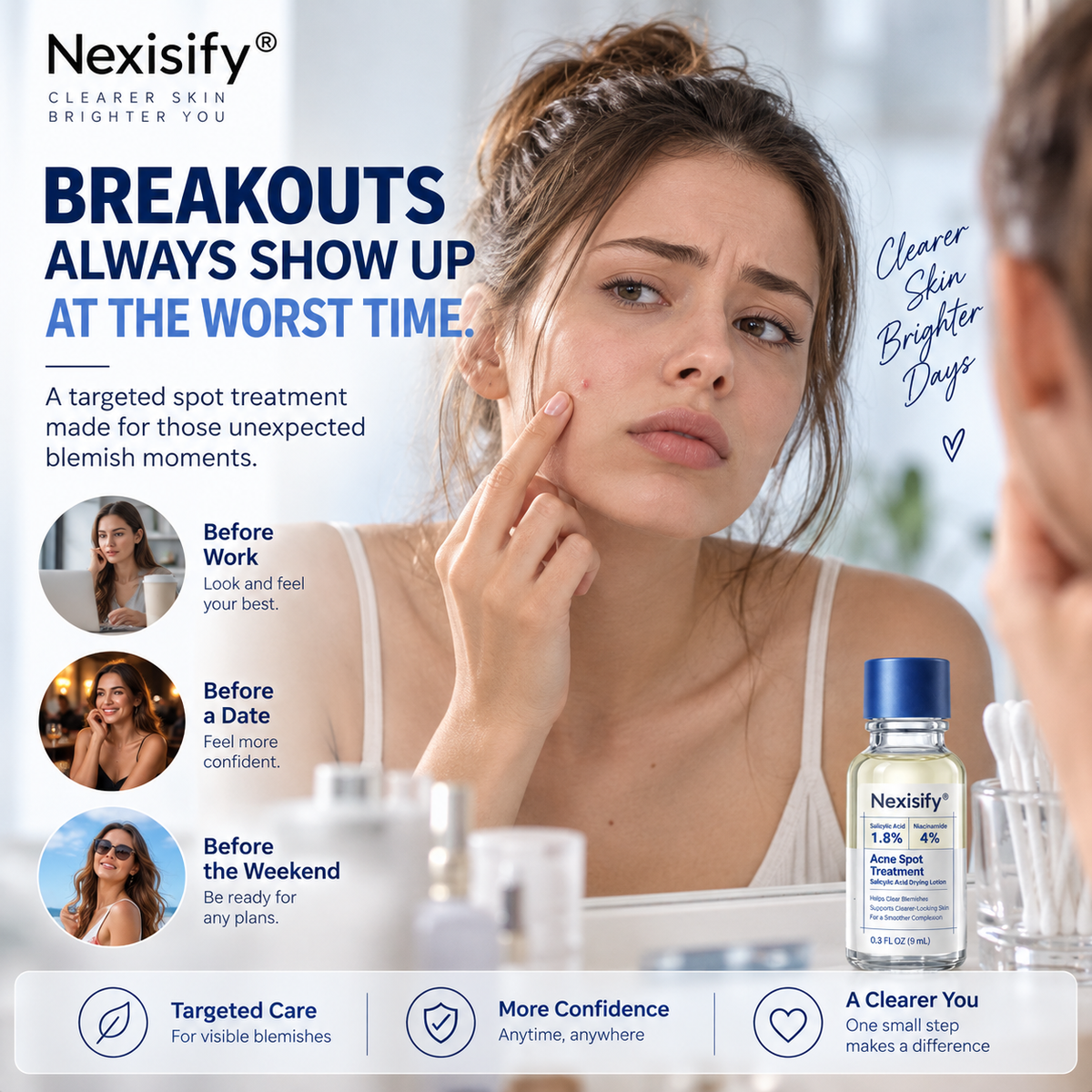 Nexisify® Salicylic Acid Acne Spot Treatment – Clarifying Drying Lotion