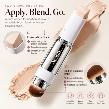 Nexisify® 2-in-1 Foundation Stick with Built-In Blending Brush