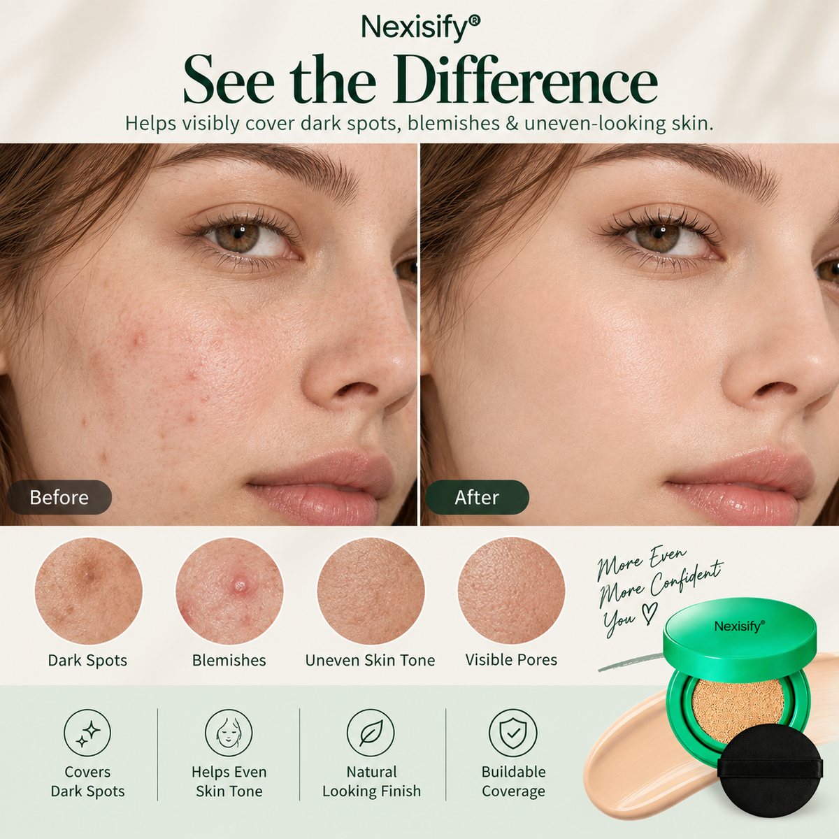 Nexisify® Full-Cover Concealer Cushion