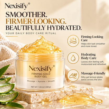 Nexisify® Firming Gold Body Gel – Hydrating & Smoothing Massage Gel