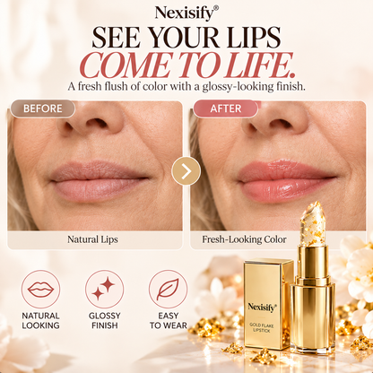 Nexisify® Gold Flake Color-Changing Lipstick – Lightweight & Glossy Finish