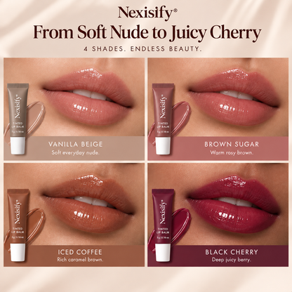 Nexisify® Mini Tinted Lip Balm Set – 4 Glossy, Hydrating Shades