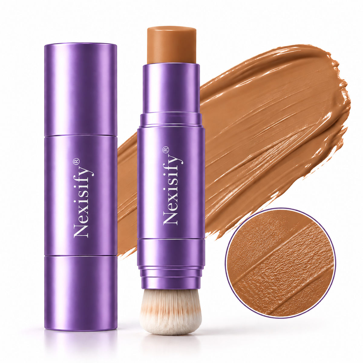 Nexisify® 2-in-1 Full-Coverage Foundation Stick with Blending Brush