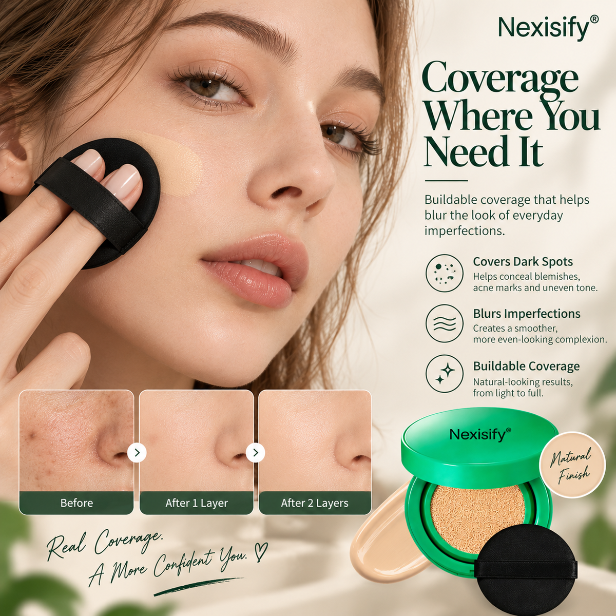 Nexisify® Full-Cover Concealer Cushion