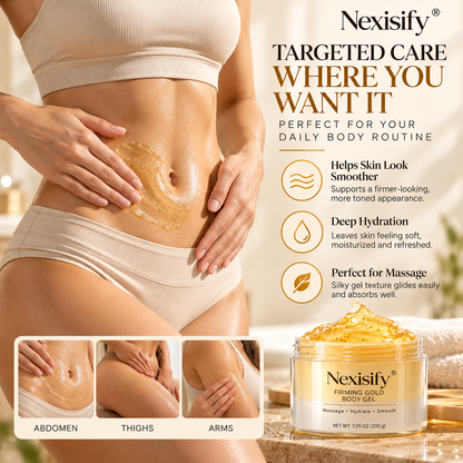 Nexisify® Firming Gold Body Gel – Hydrating & Smoothing Massage Gel
