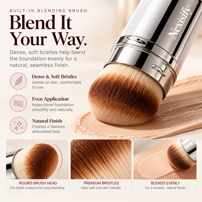 Nexisify® 2-in-1 Foundation Stick with Built-In Blending Brush