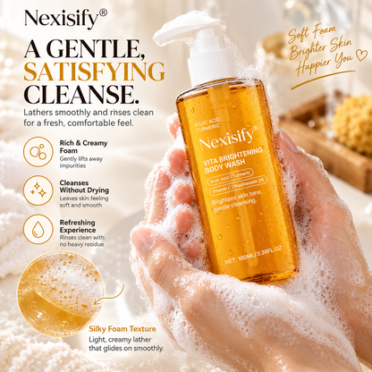 Nexisify® Kojic Acid & Turmeric Brightening Body Wash – Vitamin C + Niacinamide