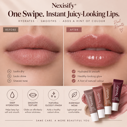 Nexisify® Mini Tinted Lip Balm Set – 4 Glossy, Hydrating Shades