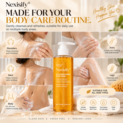 Nexisify® Kojic Acid & Turmeric Brightening Body Wash – Vitamin C + Niacinamide