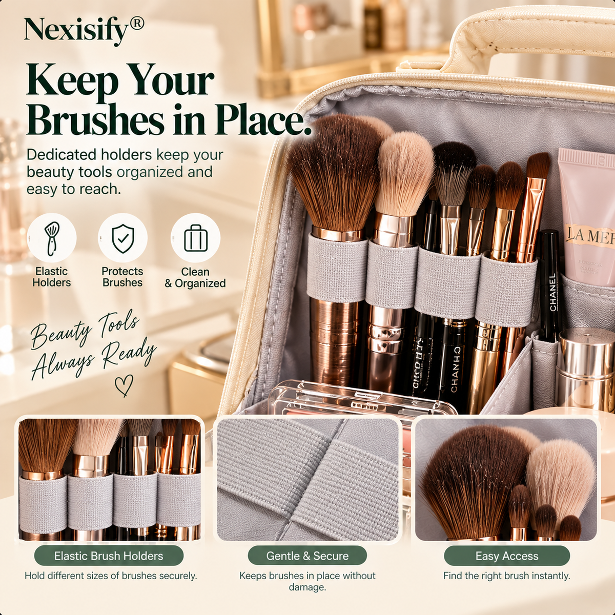 Nexisify® Travel Beauty Organizer