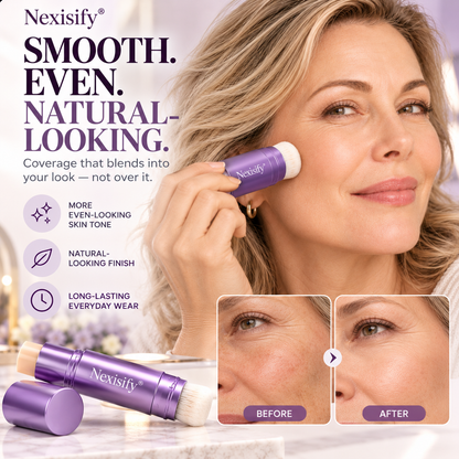 Nexisify® 2-in-1 Full-Coverage Foundation Stick with Blending Brush
