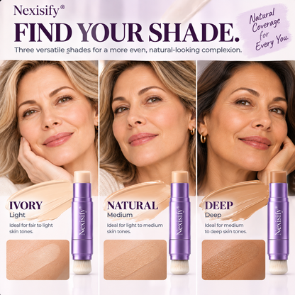 Nexisify® 2-in-1 Full-Coverage Foundation Stick with Blending Brush
