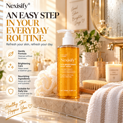 Nexisify® Kojic Acid & Turmeric Brightening Body Wash – Vitamin C + Niacinamide