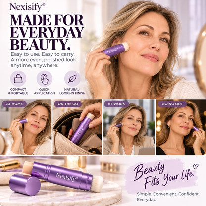 Nexisify® 2-in-1 Full-Coverage Foundation Stick with Blending Brush