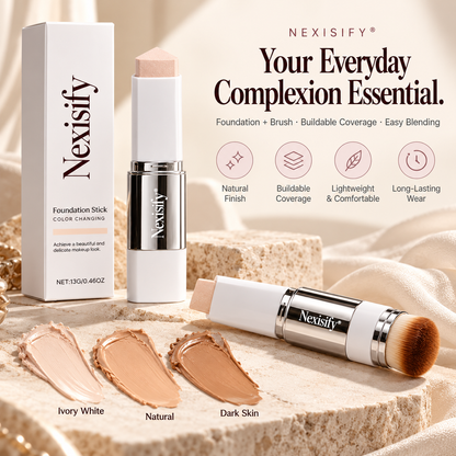 Nexisify® 2-in-1 Foundation Stick with Built-In Blending Brush