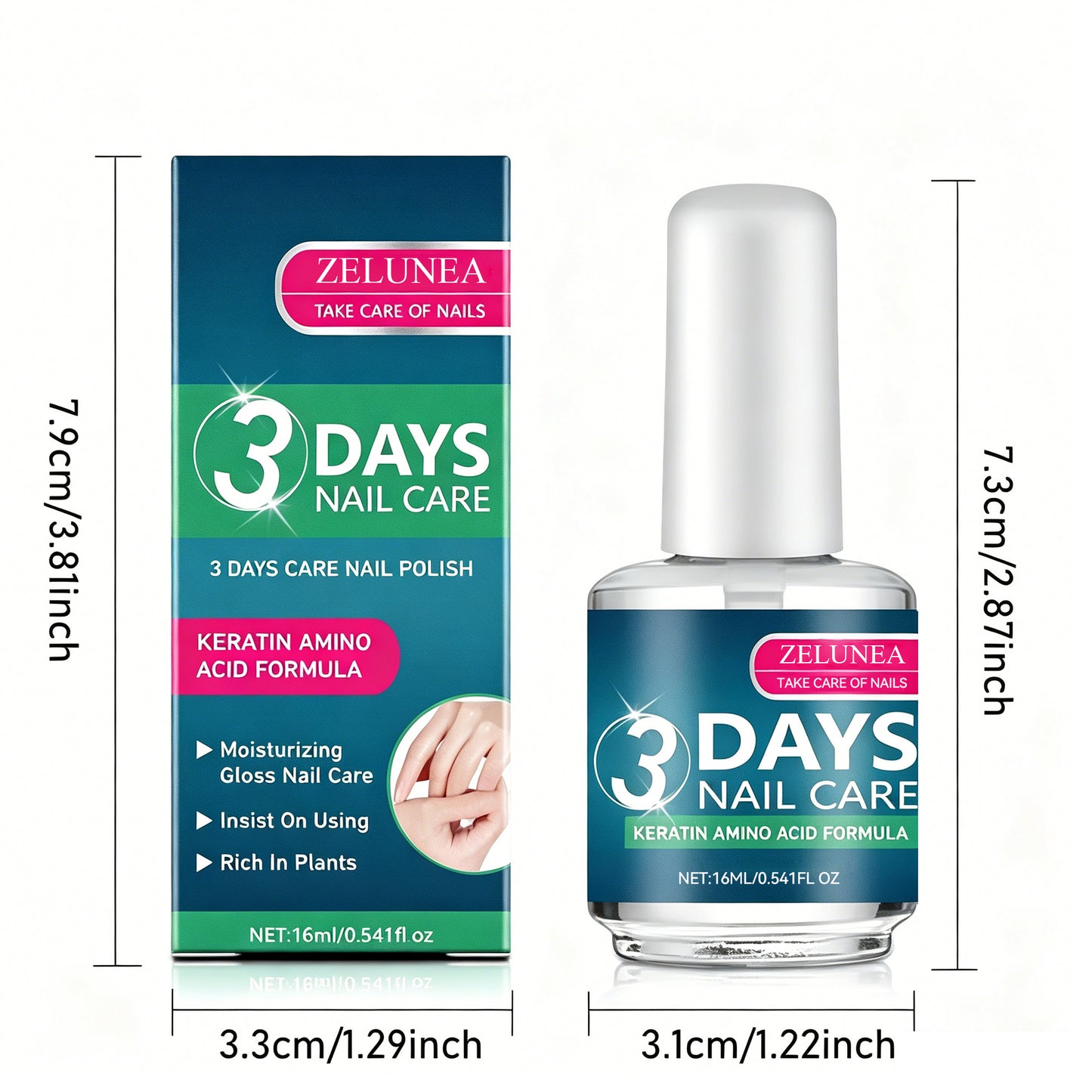 Keratin & Amino Acid Nail Strengthener, Clear Cuticle Oil