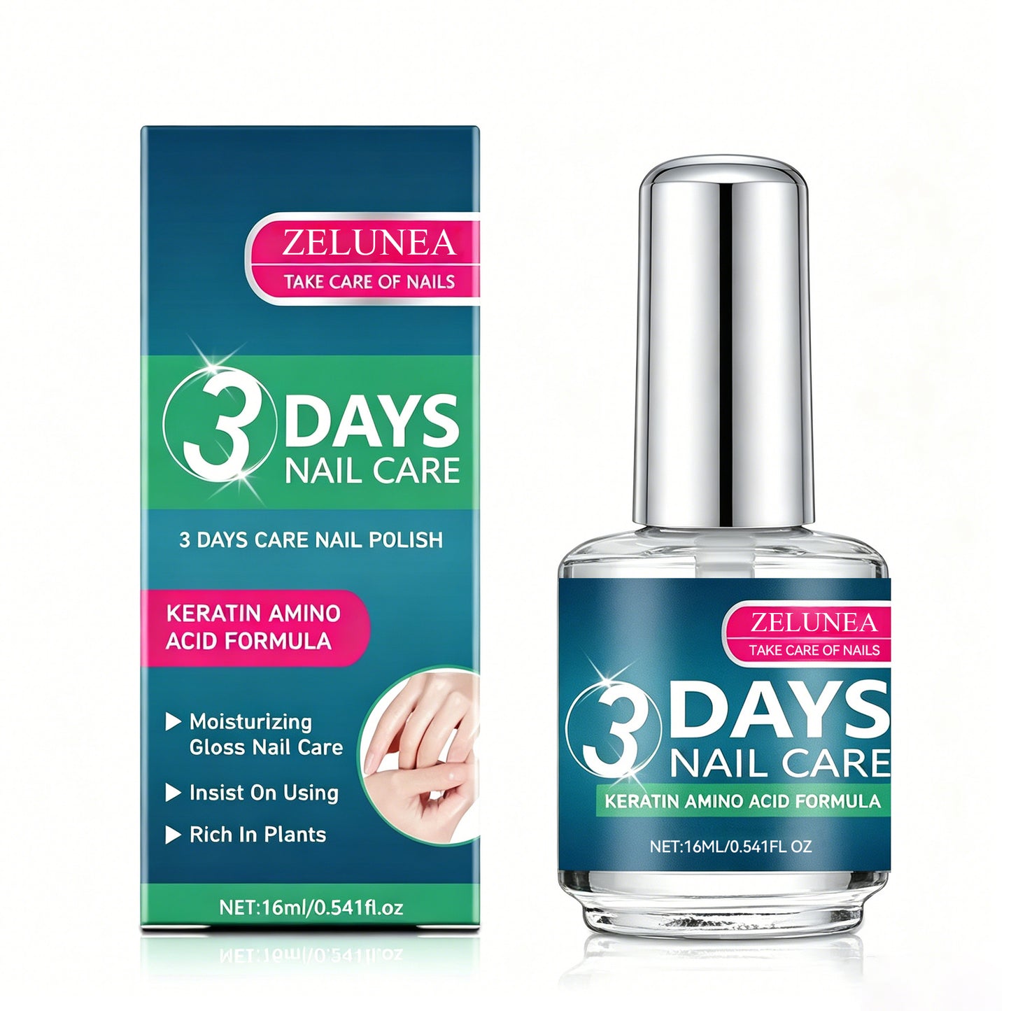 Keratin & Amino Acid Nail Strengthener, Clear Cuticle Oil